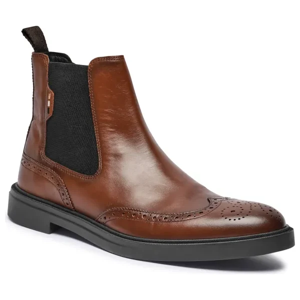 BOSS BLACK Kožené jazdecké topánky Calev 61472099