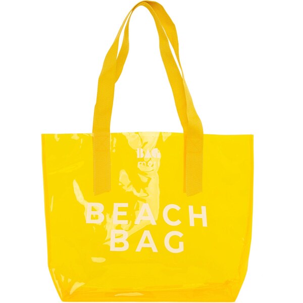 Bagmori Plážová taška žltá / biela 58302244