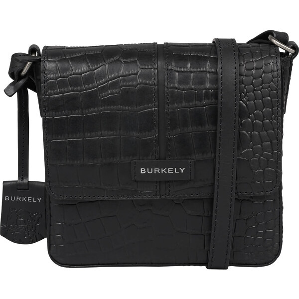 Dámska crossbody kožená kabelka Burkely Fia - čierna 58297853