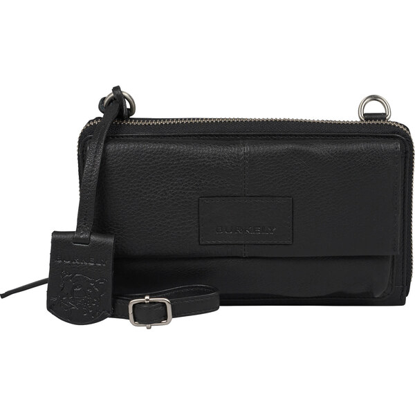 Dámska kožená crossbody kabelka s peňaženkou Burkely Biddy - čierna 58297859