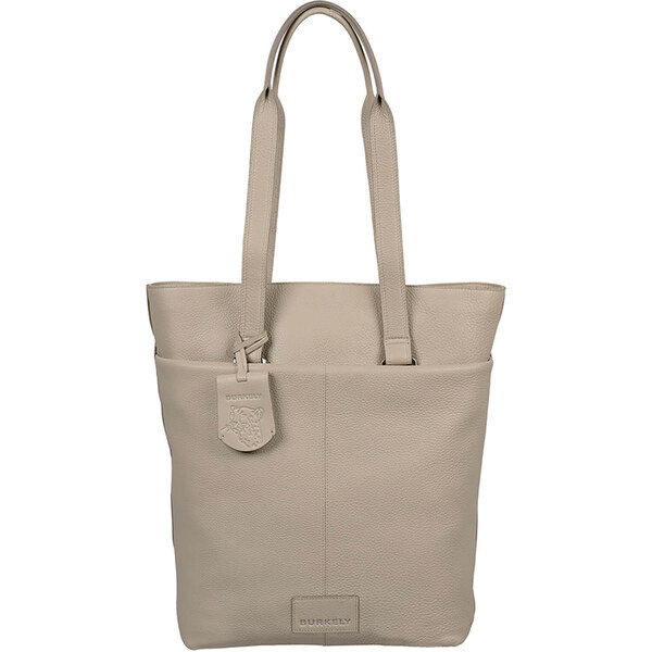 Dámska kožená batôžko kabelka Burkely Linda - svetlo šedá 58297861