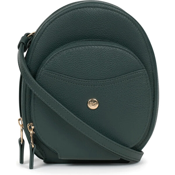 Dámska kožená kabelka na mobil a doklady Hexagona Maura - zelená 58297942