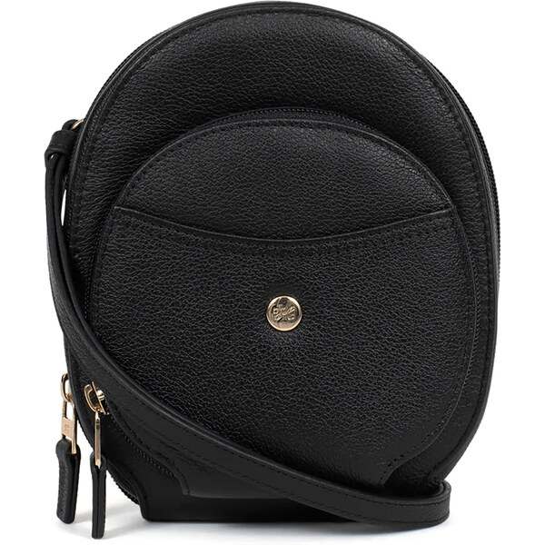 Dámska kožená kabelka na mobil a doklady Hexagona Maura - čierna 58297944