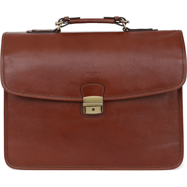 Celokožená pánska aktovka Hexagona Noah - hnedá 58297939