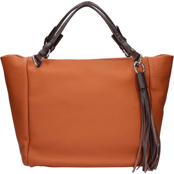 Dámska kožená kabelka The Trend Rikka - koňak 58298058