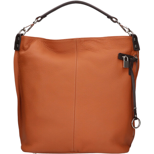 Dámska kožená kabelka The Trend Lotta - koňak 58298064