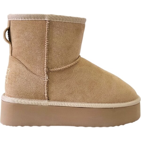 Zateplené členkové čižmy - Kapce Laura Biagiotti Micro Beige 58298368