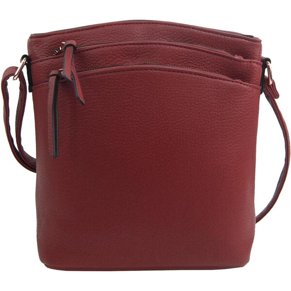 INT. COMPANY Červená dámska crossbody kabelka so zlatými doplnkami 58303404
