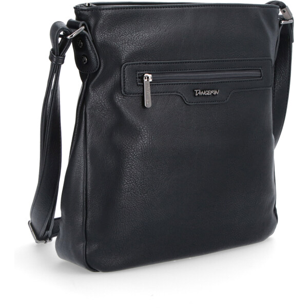 Kabelka zo syntetickej kože crossbody Tangerin čierna 8008 C 40954033