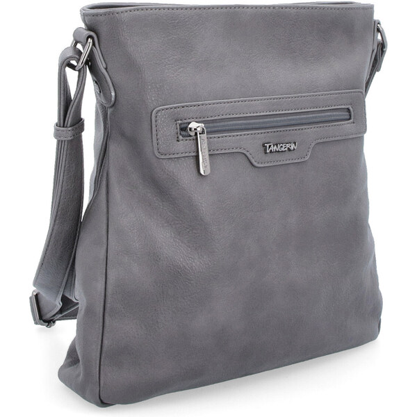 Kabelka zo syntetickej kože crossbody Tangerin sivá 8008 TS 47092224