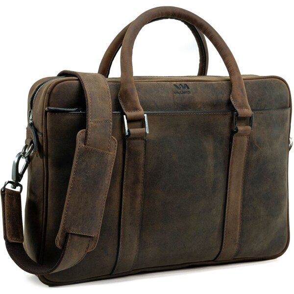 VALMIO Pánska kožená taška Brown Sahara 42716919