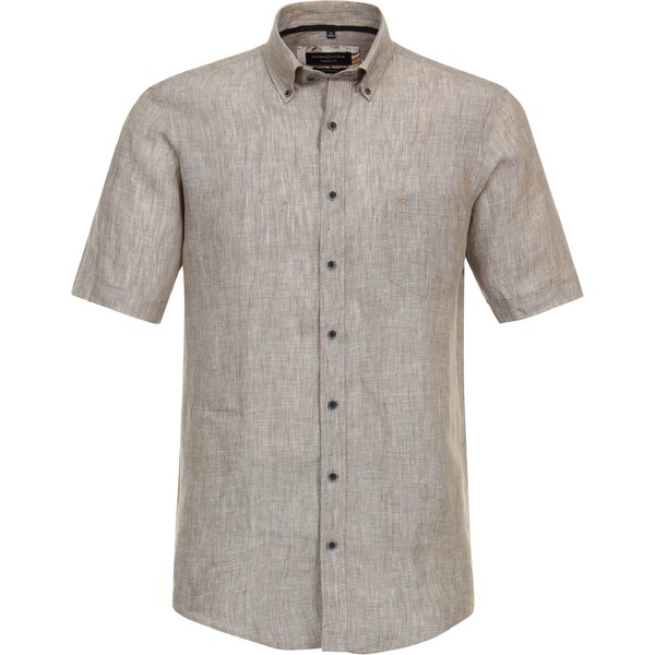 Pánska béžovo-hnedá ľanová košeľa CASA MODA 58321399