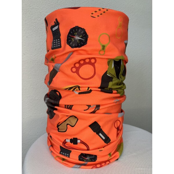 TERMOVEL Oranžový detský multifunkčný šál s potlačou 58321603