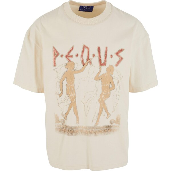 Pequs Tričko Ancient Love Story béžová / krémová / hnedá 58393604