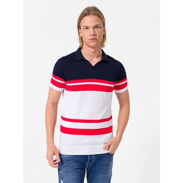 Dandalo Tričko nebielená / námornícka modrá / krvavo červená 59666329