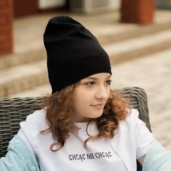 AGBO Jesenný/jarný dievčenský set: čiapka a tunel Hazelka čierna 58357143