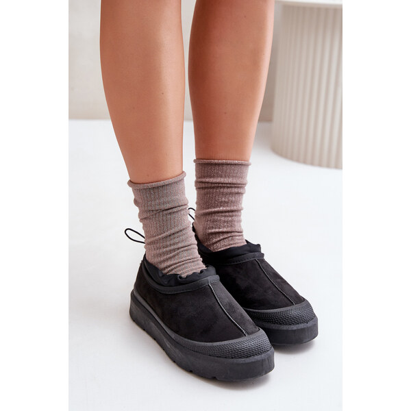 Boto PS1 Dámske Snehové Topánky Na Platforme S Nízkych Zvrškom Čierne 61546658