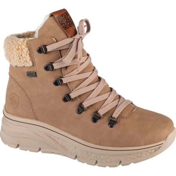 Béžové dámske zimné členkové topánky Rieker Booties 48034-20 58359624