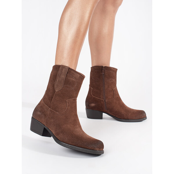 Brown leather cowboy boots Sergio Leone 58382242