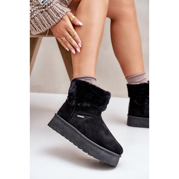BIG STAR SHOES Platform Snow Boots with Fur Big Star Black 59905794