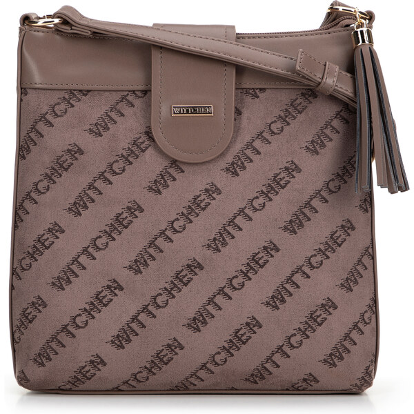Wittchen Dámska crossbody z ekokože s logom béžová 99-4Y-521-9 66065555