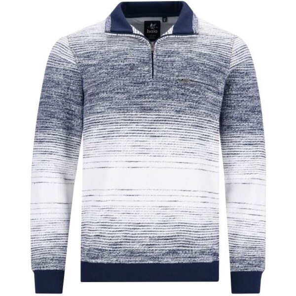 Pánska modro-biela mikina so štruktúrou HAJO 58372972