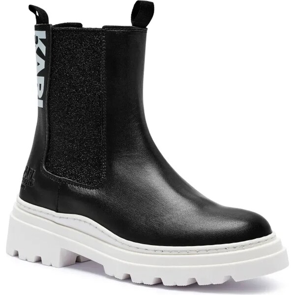 Karl Lagerfeld Kids Kožené jazdecké topánky 58374208