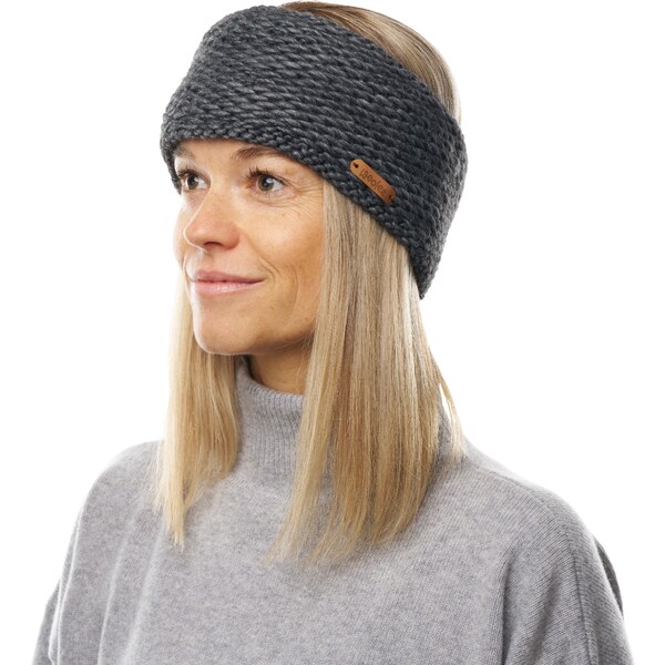 Vlnka Čelenka s ovčou a alpaka vlnou s podšívkou Toni tmavošedá 58397011