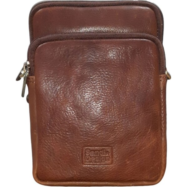 Sendi Design Pánska kožená taška cez rameno RADAN cognac 58019247