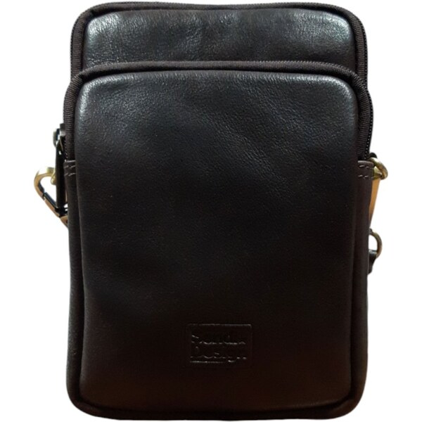 Sendi Design Pánska kožená taška cez rameno RADAN čierna 58380657