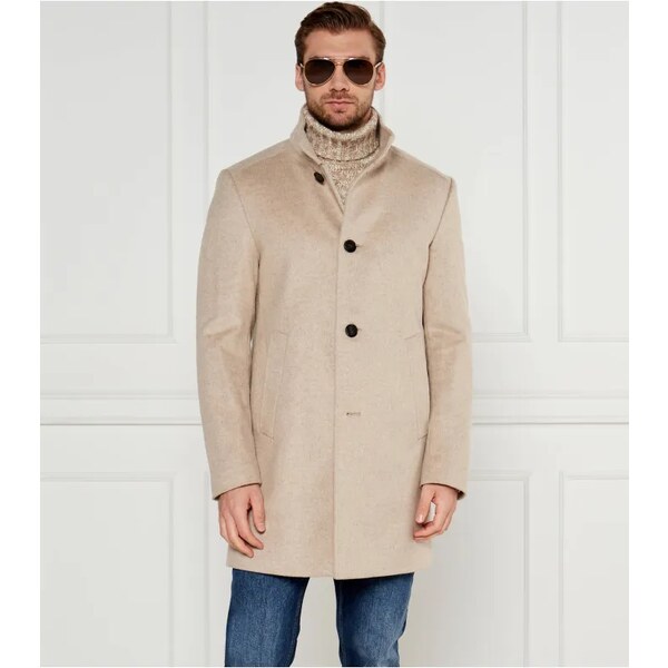 Joop! Vlnený kabát 17 JC-21Maron | s prímesou kašmíru 58380784