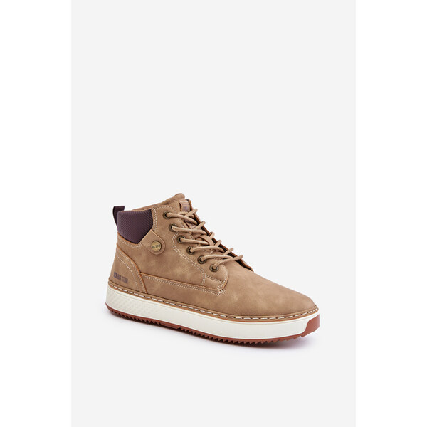 BIG STAR SHOES Lace-up mens ankle boots Big Star Hi-Poly System brown 59905616