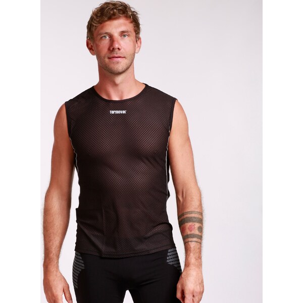 TERMOVEL Pánske čierne tielko SCAMPOLO 58391736