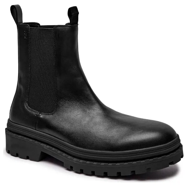 BOSS BLACK Kožené jazdecké topánky Nebular_Cheb_lt 58245313