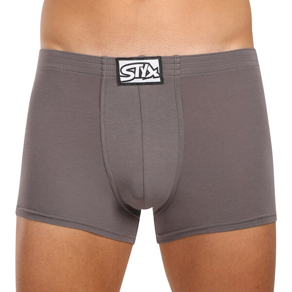 3PACK pánske boxerky Styx klasická guma tmavo sivé (3Q1063) 48208396