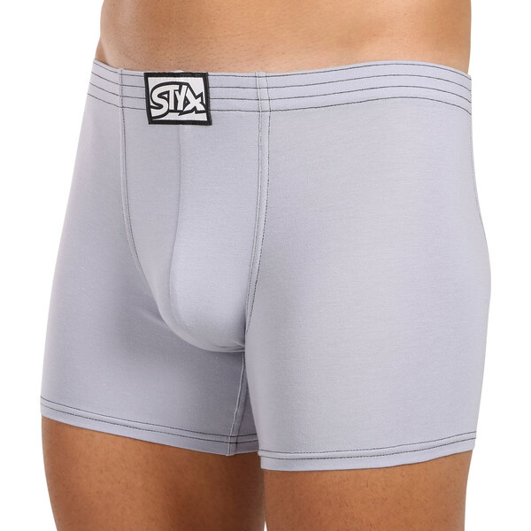 Pánske boxerky Styx long klasická guma svetlo sivé (F1067) 32912113