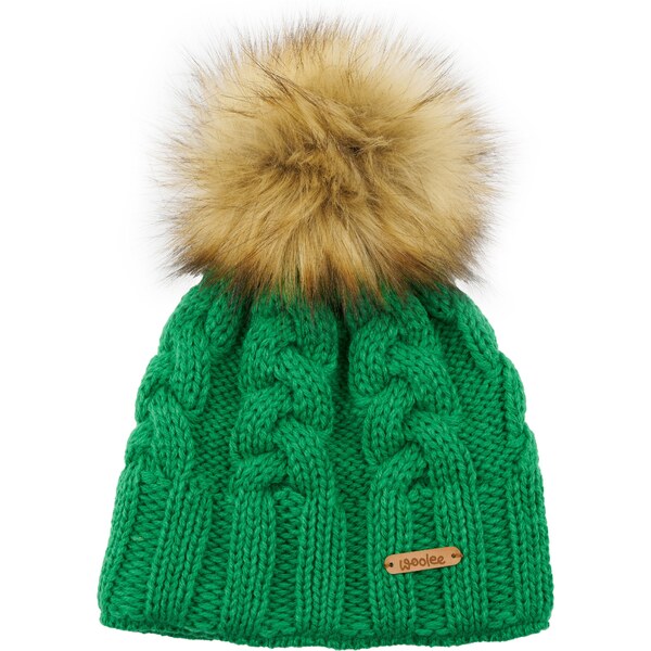 Vlnka Čiapka s ovčou vlnou s podšívkou Desna zelená 58397003