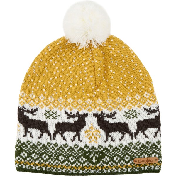 Vlnka Čiapka s ovčou vlnou s podšívkou Hygge žltá 58397005
