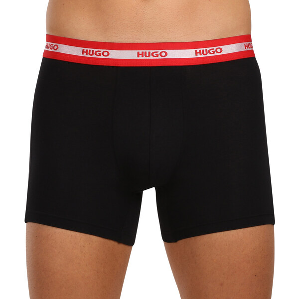 3PACK pánske boxerky HUGO čierné (50520475 962) 58397234