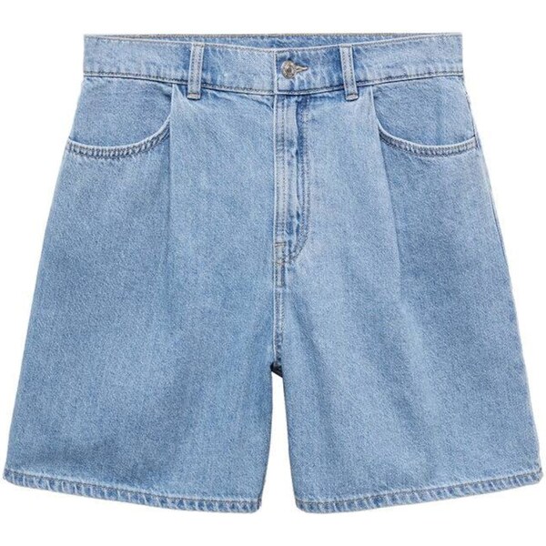 MANGO Plisované rifle Marina modrá denim 54331331