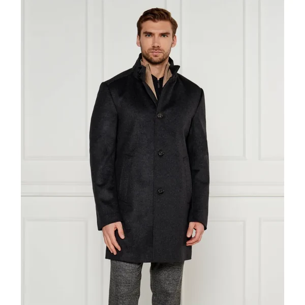 Joop! Vlnený kabát 17 JC-21Maron | s prímesou kašmíru 61558190