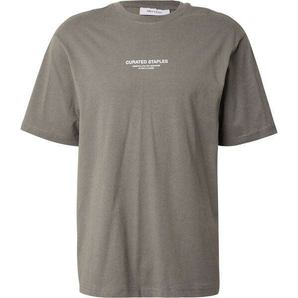 Only & Sons Tričko ONSCurated kaki / biela 58403800