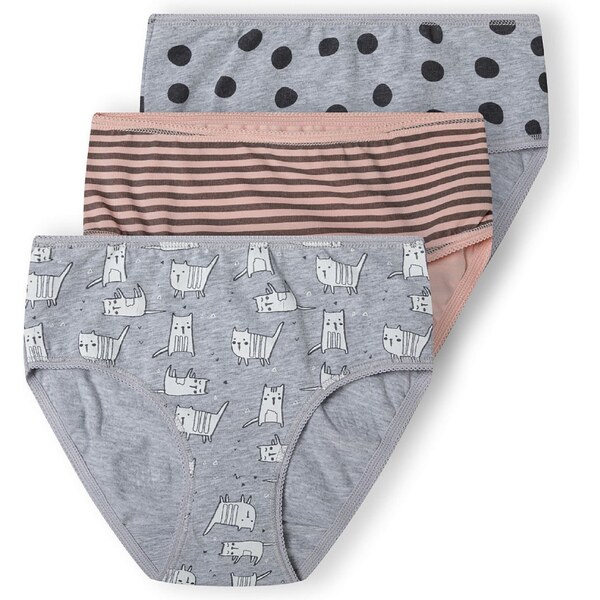 MINOTI Nohavičky sivá / koralová / čierna / biela 58404053