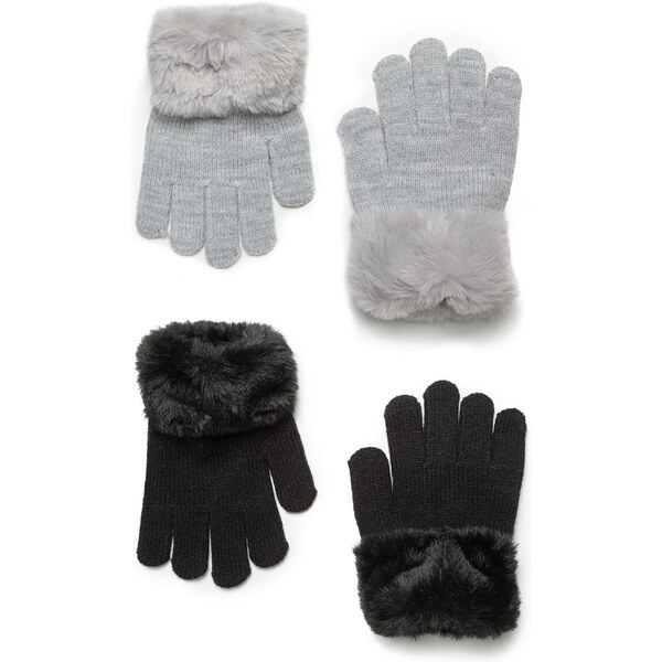 MINOTI Rukavice sivá / čierna 58404064