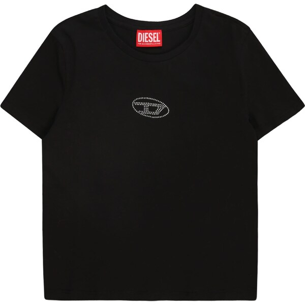 DIESEL Tričko TSLIGX čierna / strieborná 65282990