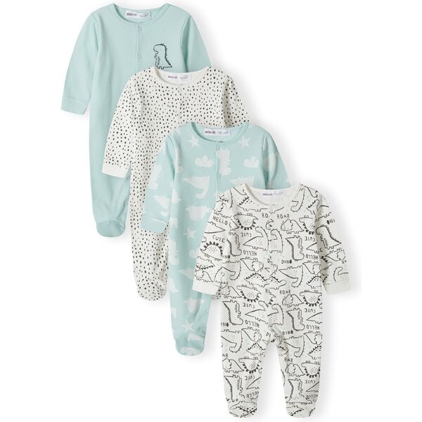 MINOTI Pyžamo nebielená / mätová / čierna 58403920