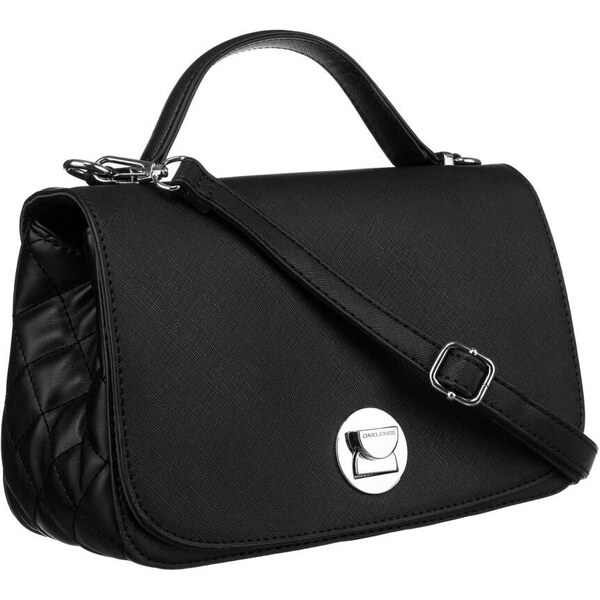 Elegantná čierna crossbody kabelka s prešívanými bokmi - David Jones 66065872