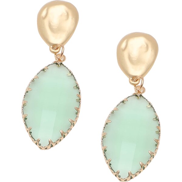 SOHI Náušnice Stevie zlatá / zelená 66536414