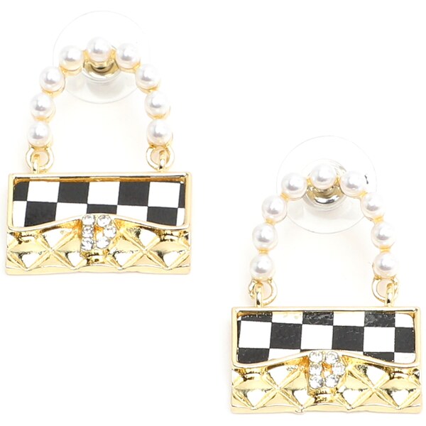 SOHI Náušnice Afrikah zlatá / čierna / biela 58412225