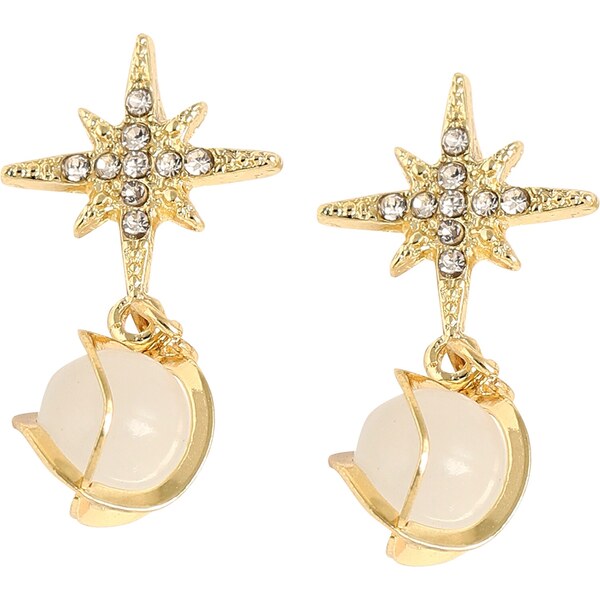 SOHI Náušnice Joi zlatá / perlovo biela 58412174